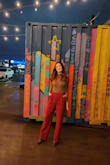 I normally stay away from bold colors, but I really love these pants. They fit great and are made with a nice material. I bought for work, but now I wear them for all occasions. They do wrinkle when I sit for a long time, but a lot of these style pants do. - Laurie S.