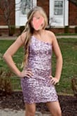 This dress is absolutely gorgeous on!!! The color, the fit, the stretch, the sparkle. PERFECT! My daughter is in the 6th grade and had her first Winter Formal this past Saturday. We had searched and searched for dresses since November. Finally back in January we found LuLus. Found this dress and a romper to try. She decided on this dress. It has the perfect stretch to it. Which was great in our case. As my girl plays sports and the backside grew a little. With all the squatting she does in volleyball. With the stretch it still fit her perfectly. She received so many compliments on how gorgeous this dress was and was on her. We have found our go to for all formal events. Returning/exchange is a breeze. She topped it with a jean cut off cropped jacket. It went well with it. - Natasha B.