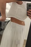 I first ordered the XL based on the sizing chart, after carefully taking my measurements. Sadly, it turned out way too big when I tried it on.
However, exchanging it for the smaller size was super easy, and all my questions were answered really fast on the online chat.
The quality of the outfit is great, I'm in love with it and can't wait to wear it on my wedding day - Julie J.