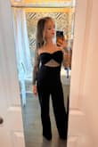 Loved this jumpsuit so so much! It was just slightly long, even with heels, but I am fairly short. - Ashley R.