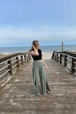 Love these pants just slightly long without heels and drag! Also when its windy can be slightly revealing. - Jessica S.