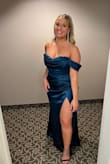 I loved everything about this dress. From the fit, the style, the color, everything!!! This dress was so flattering for my body type. I have curves and the style hugged my body perfectly.  Not only did I feel beautiful but I received tons of compliments on this dress. It was good quality material, as well. I would recommend this 1000x if I could. The only negative thing is that the off-the-shoulder sleeves were a little big. - Erica B.