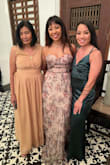 I loved the dress! It does fit true to size, however length wise it was too long even with my heels. The only con for me was I didn't like was that it folded in the middle of the corset. I'm not sure if there's a trick to it. My cousin tried different ways of tightening it and somehow it stayed like that. - Trisha. V.