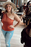 I love this top! I received so many compliments on it. Wore a size Large. - Ines