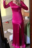 I love it! The material is super soft and stretchy and easy to move around in! I'm fairly tall so the slit went up a little higher than I would have liked but super easy to fix! - Addie D.