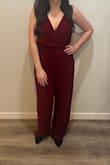 I LOVE this jumpsuit! It's so flattering, even if your stomach isn't perfectly flat! The back detail is gorgeous and it is sexy while still being classy. - Katye J.