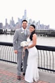 This dress was perfect for my small civil wedding. Simple yet elegant, hugs your body in all the right places. I was so impressed with the quality! It's not see through at all. I was afraid of it being too small since we planned our wedding with very little time but it fit perfectly and I felt so beautiful on my wedding day. If you're debating on getting this dress, get it!! - Yamila S.
