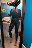 I bought these because I wanted a pair of leather pants in my closet. What I liked about these is that although they're vegan, they're not that cheap, shiny/plastic-y material you often see. They have a bit of stretch to them also which is nice. I gave it 4 stars because somehow mine snagged before I even left the house which was disappointing. The were also extremely tight through the leg and it took me about 5 mins just to get them on properly. I'll put a disclaimer on it that I have slightly more muscular thigh than average, but I still felt like these were tight regardless. That said, they still fit nice and I will certainly be wearing them again. - Keisha J.