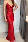 After looking all over online for a red mermaid prom dress, this dress is it! It is very well made and doesn't look cheap. As a slim person, I will say the chest is as open as pictured and the back has the very slightest gap, but very few alterations are needed, if any. The only other con to this dress is that it almost "sags" the longer you wear it. It may just be how it fits my body, but I think the weight of the fabric and sequins pull slightly on it. Unlike another Lulus dress I ordered, this one does not show underwear lines or bunch unflatteringly. Would recommend! - Cecelia G.