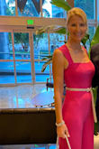 The color is stunning and it fits true to size. A flattering cut for those of us with saddlebags. Be prepared to wear heels or have it hemmed. It's very long. Style it with a belt - there is a seam that runs across your midsection which looks better when concealed. I received endless compliments! - Terese W.