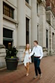 I bought this dress for my reception, but because of the off-the-shoulder, I felt like I wouldn't be able to dance. But I LOVED it for engagement pictures! So pretty & comfortable! - Sarah A.