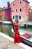 This two-piece is so cute and the perfect vacation outfit! I had a button added to the skirt to keep it up as high as I wanted because it was sliding down exposing too much of my tummy and it made it perfect! - Christina S.