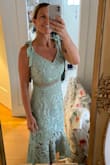 Ordered for my kids graduation this Spring. Love the colour, it's soft and feminine. The fabric is good quality. The zipper is a little close to the seem edge so you have to be very careful with that, I'm a little worried it might break if I push it too much, so I kind of wiggle into the dress with the zipper half down. It's a classy, yet semi-sexy dress. I'm very happy! I'll buy more from Lulus, as this is my first purchase. - Kara H.