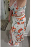 Absolutely LOVE this outfit! I felt unsure when I initially bought since I feel like my body type doesn't usually work in these outfits, but it makes me feel so beautiful. I have an average 34C bust with a large hips/butt, so I was relieved that the medium works with an adjustable skirt. Overall very comfortable, feels like it was tailored for my body. No bra needed, I was going for something that felt effortless. Material feels high quality. Definitely going to get it hemmed but that was to be expected with my height/maxi skirt. Can't wait to wear this on my honeymoon to Fiji! - Sarah G.