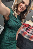 Nice pretty looking dress fits great.  Color was very bright as in the picture. Bought the green one to wear for a St. Patrick's day dance with my son coming up this month. - Aubrey K.