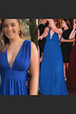 I absolutely loved this gown! It was a little bit big around the bust area, but nothing that a few safety pins couldn't fix. This was perfect for my best friends wedding. I got so many compliments on it and it's such a beautiful blue. - Kiersten S.