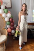 This romper was elegant and classy. It was the perfect outfit for my bridal shower. Everyone couldn't stop talking about how beautiful it was. - Lauren M.