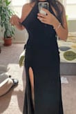 For me was a little loose in my bust and a little long even wearing hills. But I fix it because the rest fits perfectly, the quality feels good and comfortable, I really love it! I wouldn't change the size because it fit perfect in my hips, super comfortable. - Micaela G.