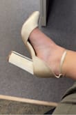 Shipping was great and quick. I ordered these as my wedding shoes and they are so beautiful! The color is so cute. I ordered 5.5 Because the reviews/site said they ran slightly big. I'm normally a 6 in most shoes but can wear 5.5 depending so that's what I ordered. They fit good nothing too tight or too small but it does hurt the balls of my feet really bad. Not sure whether because of size or just how fit is, I ordered an exchange to see if the size is the problem. But may just need breaking in - Melody B.