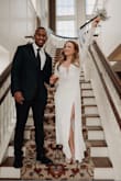 Wore this for my small intimate wedding and it was everything I could've wanted! Someone yet elegant and sexy. I felt my most beautiful while wearing this gown and received so many compliments. Very flattering only had to alter the length - Jessica M.