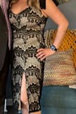 Dress was amazing lots of compliments. Maybe a little tight in the chest couldn't wear a bra. But I have a bigger chest. Rest of the dress was spot on - Jennifer
