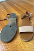 This was my go-to sandal all last summer, looks fancy enough for a nice night out but casual enough for the beach. I always had to be a little conscious of scraping up the front edge, and like other reviewers, eventually that weird internal piece of metal started just sticking out randomly one day. But it was after several months of use, and well, you buy cheap sandals, you get what you expect. Anyway I bought them again so clearly I think theyre still a good value. Photos show one of my old sandals with the metal sticking out and one of my brand new ones :)

My feet are like 8.5-9 Wide, and the size 9 was just right. - Christine L.