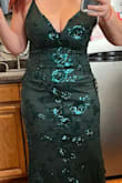 I ordered size m and it was perfect, just a little long but it can be fixed, I loved it and received many compliments the night I wore it, I felt like a queen. - Suhey A.