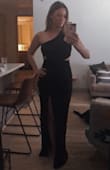 I loved this dress more than I imagined. It's classy with a modern edge to it with the cutout details. The gown arrived very fast. I was impressed with the quality of the material and weight. It's really beautiful. I got it for a formal black tie wedding. It's comfortable and the size M fits perfectly. If you are busty, you may want to size up. - Lindsey S.