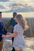 I last minute ordered this dress for my elopement and it did not disappoint. The fit was perfect. I was worried being bigger chested and the low v cut, but the girls stayed in place! Another plus was the slip underneath, it was super windy and the top layer was flying up, but the slip kept me from flashing everyone. 10/10 recommend! - Alyssa C.