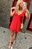 I wore this to a rehearsal dinner for a wedding. I also have this dress in the light blue color and wore that one to a wedding. Continuously got so many compliments on them both nights I wore them - Halle H.