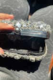The bag is very nice but it gets stuck when opened, the glitters are removed and in the end, my bag broke. - Dayana M.