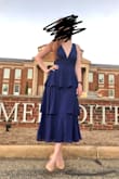 I wore this dress to my College's father-daughter formal and it worked great! It was a little loose in some areas, but it was bright shade of navy, lightweight, and held me in pretty well! I really liked this dress and I'll be wearing it to more formals! - Ashton-Brette R.
