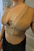 I bought this to just try and see but omg this is so hot. I'm buying it in every color. The fit is perfect (and I have a long torso) holds the girls in but shows off just enough. I'm stunned by this tbh. (Sry about the sweatpants I was sick when it came in but just HAD to try it on) - Julie C.