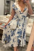 Love this dress; I always get so many compliments on it. It fits like a glove and is so comfortable!  Very flattering and hides your belly well!! - Becca W.