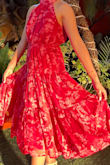 This dress fit so well. I loved the material of it. I wore it for a party in Mexico and it was light weight enough that I didn't feel too hot in it. I got so many compliments at the party everyone loved it! - Leanza D.