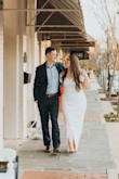 I loved this dress for my engagement photos. It flattered my figure and was extremely comfortable. It was the perfect maxi length with heels for my 5'4 height. - Alexus L.