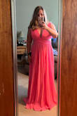 Love this dress! Pretty pink, and fits great except it's too long for me (I'm short-legged) so I need to get it hemmed. - Sandy K.