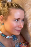 These earrings are so beautiful and sturdy. Wearing high on my ear - Natasha L.