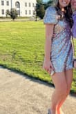 This dress was my hoco dress this year!! It was absolutely perfect and was the right amount of unique!!! 100% recommend!!! There was more blue in the dress than what the picture shows! - Olivia P.