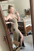 Since this material is stretchy and has a fitted shape it is far too big on my belly area which was surprising because of my postpartum belly hahah but size small fits my hips and boobs Good. I ordered size medium at first and it was way too big so I sent it back for a small and still seemed a little big considering the stretch. I decided to go with a different option but for the right fit of person this dress would be perfect I think! It is beautiful. Just size down a size or two! - Madysen O.
