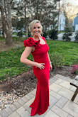 I received lots of compliments on this dress. I normally wear a medium but the large fit better. - Alison S.