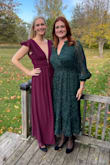 Love this dress. It's flowy and cut well. Slightly disappointed about the rib cage being so tight. I should have gone with an XL but bought this for a wedding and will be wearing it since I have no time to return. I'll just expect it to be slightly uncomfortable due to the tightness around the ribs and have to deal with it. - Patricia M.