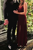 I wore this to a black tie Christmas party and I received so many compliments. It was so comfortable and looked even better on. It did come wrinkled, but I just turned it inside out to iron and it looked perfect. I wore 3 1/2" heels, and the dress hovered just above the toe of my shoe, so it wasn't too short (and I'm 5'11 without heels). - Heather W.