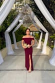 Fits like a glove!! It was a little long since I am petite so I had to hem it, but it was worth it. Such a beautiful dress and comfortable enough to dance in - Vannesa A.