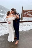 My fiancé and I planned our elopement in less than week. The dress came right in time before our road trip from California to Colorado. The material was great quality, I'm planning to order the same dress in black for family pictures! - Jessica A.