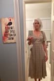 The texture of the fabric is very nice. The dress drapes nicely and fits the body well. I appreciate the lining to completely cover and complement the dress. - Lorri S.