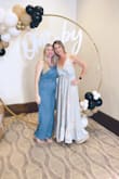 I chose this dress for my friends, upscale baby shower. It arrived with very few wrinkles and exactly like the description. I am a true medium and it fits perfectly! - Emily P.