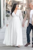 Wore it for our engagement photos and loved it. I had to size up to get it to wrap over my chest but it was a beautiful dress - Alex T.