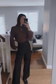 Love this pair of pants! It is a little large on me in the midsection so I have been tucking my sweaters when I wear them. The belt lets you control how tight you want it though. I love wearing them with a pair of heels! - Alina S.