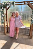 I loved this dress but if you have any kind of booty, could be quite short on you - it was a little risky for the wedding I attended but still went for it. Material is comfortable and cool and the dress itself got so many compliments. Other than length, fit great! - Emily G.